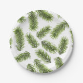 Evergreen Branch Muster Pappteller (Vorderseite)