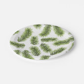 Evergreen Branch Muster Pappteller (Schrägansicht)