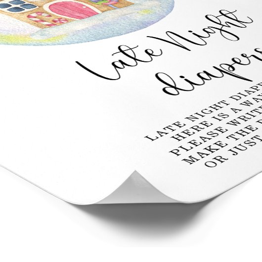 Evergreen Branch - Späte Nacht Windeln Spiel Poster (Ecke)