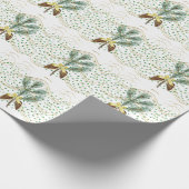Evergreen Branch und Golden Bow Geschenkpapier (Ecke)