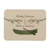 Evergreen Branchen + Kanu speichern das Date Magne Magnet (Horizontal)