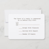 Evergreen Branches + Canoe Wedding R.S.V.P. RSVP Karte (Rückseite)