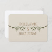 Evergreen Branches Rustic Wedding R.S.V.P. RSVP Karte (Vorne/Hinten)