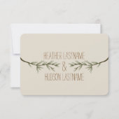 Evergreen Branches Rustic Wedding R.S.V.P. RSVP Karte (Vorderseite)