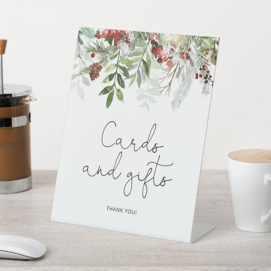 Evergreen Brautparty Karten und Geschenke Sockelschild (In SItu)