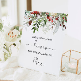 Evergreen bridrate, wie viele Küsse Sockelschild