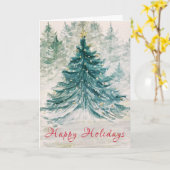 Evergreen Bright Holiday Card Karte (Gelbe Blume)