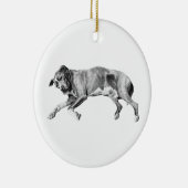 Evergreen Calm, Side-Lying Friend Keramik Ornament (Rechts)