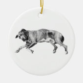 Evergreen Calm, Side-Lying Friend Keramik Ornament (Vorne)