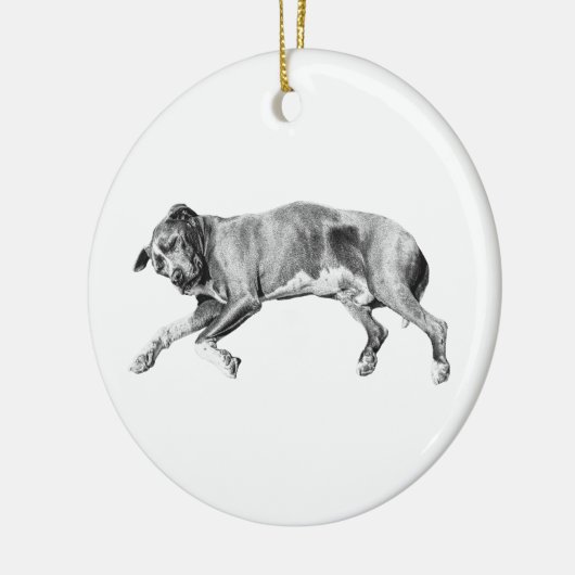 Evergreen Calm, Side-Lying Friend Keramik Ornament (Links)