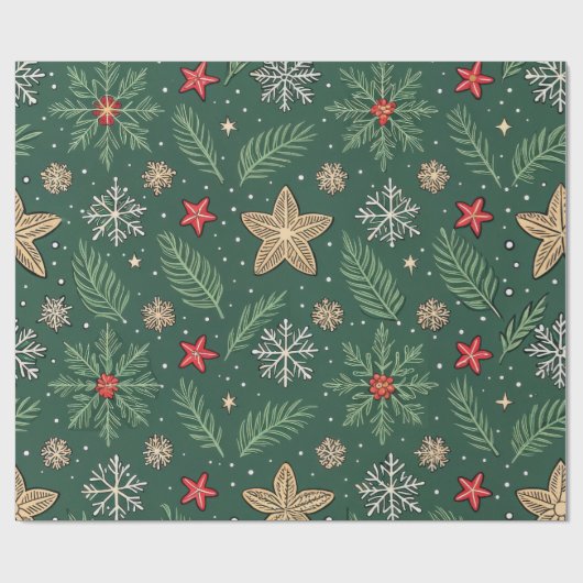 Evergreen Cheer Geschenkpapier (Flach)