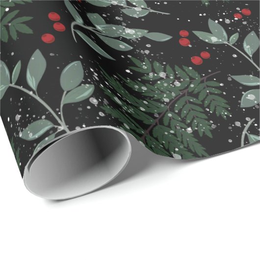 Evergreen Cheer Wrapping Paper Geschenkpapier (Rolleneckpunkt)