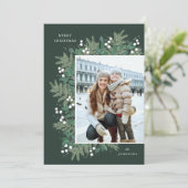 Evergreen Chef Weihnachts-Flat Foto-Karte (Stehend Vorderseite)