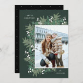 Evergreen Chef Weihnachts-Flat Foto-Karte (Vorne/Hinten)