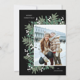 Evergreen Chef Weihnachts-Flat Foto-Karte