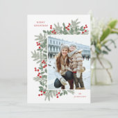 Evergreen Chef Weihnachts-Flat Foto-Karte (Stehend Vorderseite)