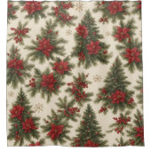 Evergreen Christmas Charm Duschvorhang (Vorderseite)