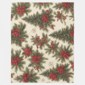 Evergreen Christmas Charm Fleece Blanket (Vorderseite)