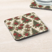 Evergreen Christmas Charm Hard Plastic Untersetzer (Linke Seite)