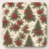 Evergreen Christmas Charm Hard Plastic Untersetzer (Vorderseite)