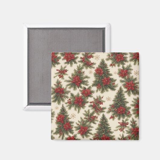 Evergreen Christmas Charm Magnet (Vorderseite/Rückseite)