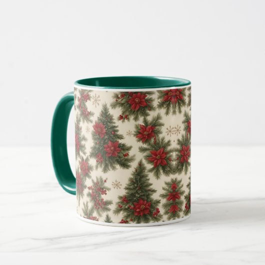 Evergreen Christmas Charm Tasse (Vorderseite Links)