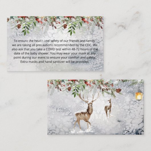 Evergreen Christmas Custom notes Encoding Card Begleitkarte (Vorne/Hinten)