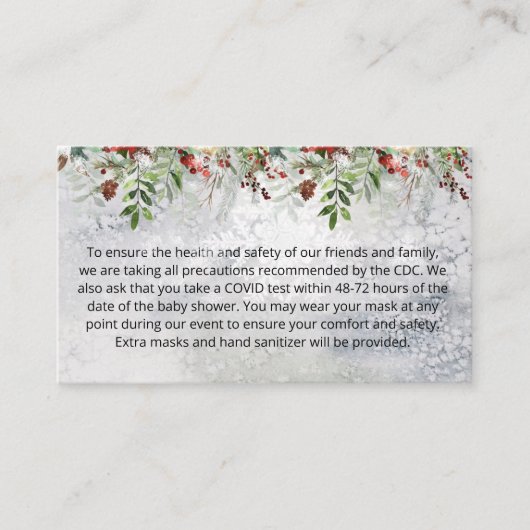 Evergreen Christmas Custom notes Encoding Card Begleitkarte (Vorderseite)