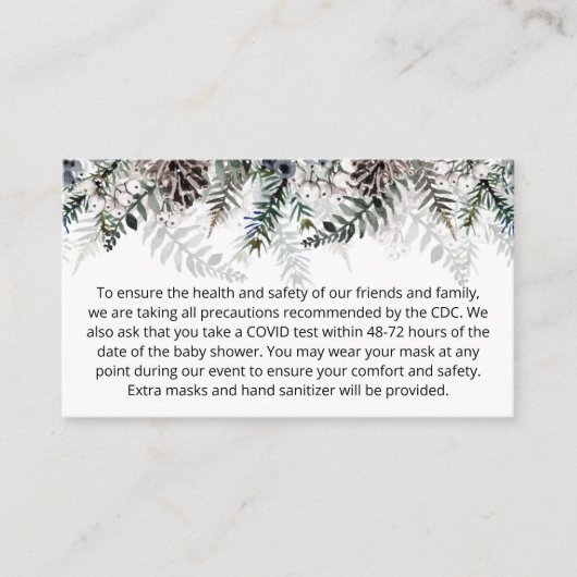 Evergreen Christmas Custom notes Encoding Card Begleitkarte (Vorderseite)