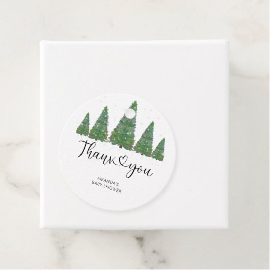 Evergreen Christmas Danke Geschenkanhänger (Beispiel)