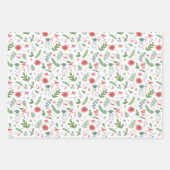 Evergreen Christmas Foliage Berries Spruce und Bow Geschenkpapier Set (Vorderseite 3)