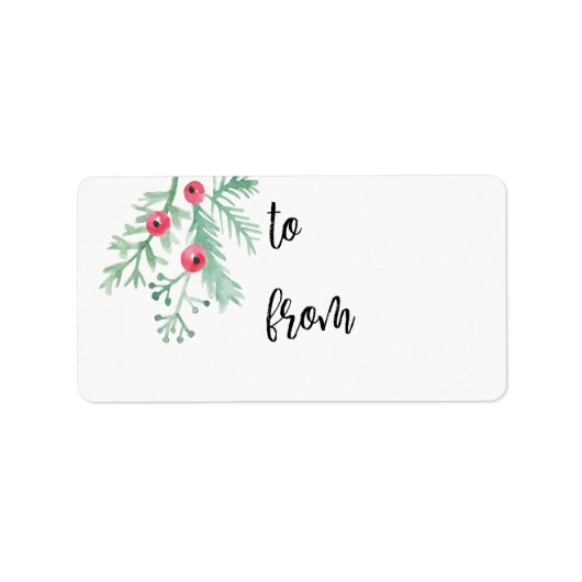 Evergreen Christmas Holiday-Geschenk-Etikett Adressaufkleber (Vorne)