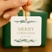 Evergreen Christmas Photo Ornament