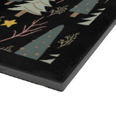 Evergreen Christmas Tree Muster gemütliche Winter  Schneidebrett (Ecke)