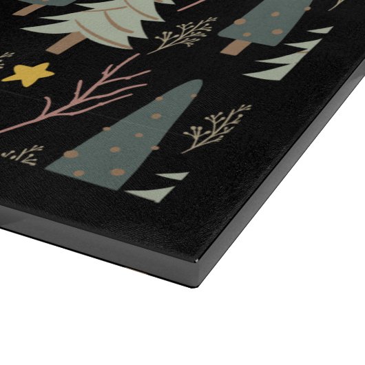 Evergreen Christmas Tree Muster gemütliche Winter Schneidebrett (Ecke)