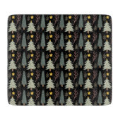 Evergreen Christmas Tree Muster gemütliche Winter  Schneidebrett (Vorderseite)