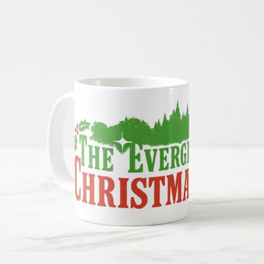 Evergreen Christmas Tree Title Kaffeetasse (Vorderseite Links)