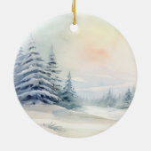 Evergreen Christmas Tree Vintag Keramik Ornament (Hinten)