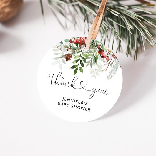 Evergreen Christmas vielen Dank Geschenkanhänger