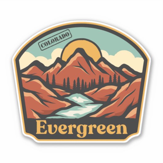Evergreen, Colorado Sticker (Vorderseite)