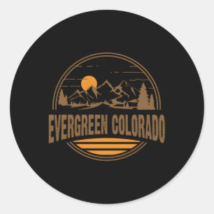 Evergreen Colorado Wandern Runder Aufkleber