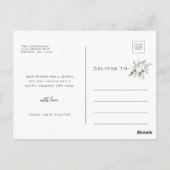 Evergreen & Cotton Blume Arch Foto Holiday Postkarte (Rückseite)