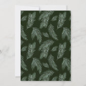 Evergreen & Cotton Blume Bouquet Babydusche Einladung (Rückseite)