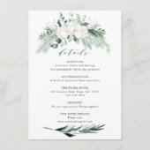 Evergreen & Cotton Blume Bouquet Wedding Details Begleitkarte (Vorderseite)