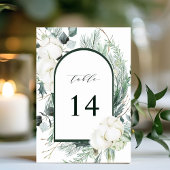 Evergreen & Cotton Blume Elegante Hochzeit Tischnummer