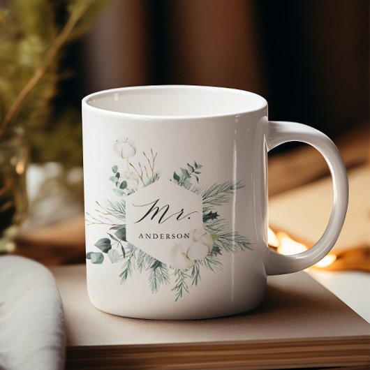 Evergreen & Cotton Blume Herr Personalisiert Kaffeetasse