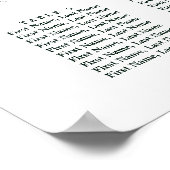 Evergreen & Cotton Blume Hochzeitskarte Poster (Ecke)