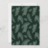 Evergreen & Cotton Blume Wasserfarbenhochzeit Einladung (Rückseite)