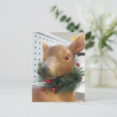 Evergreen Deer Postkarte (Stehend Vorderseite)