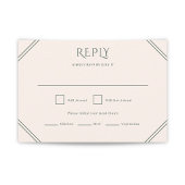 Evergreen Diamond Wedding RSVP Card